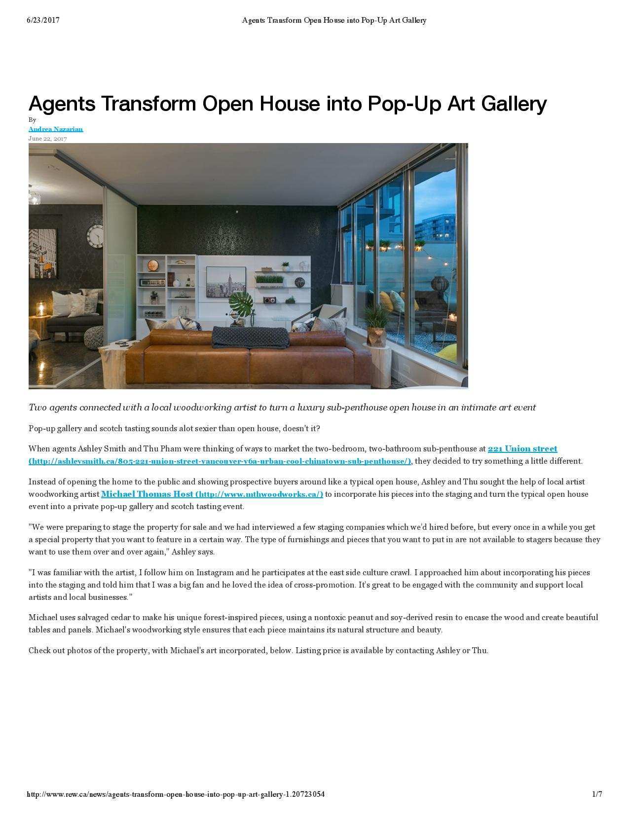 Agents Transform Open House into Pop Up Art Gallery
